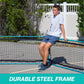 A boy sitting on an Infinet net